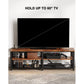 Myfurnideal TV Stand for 60" TV 3-Tier Media Console Table with Storage for Living Room, Rustic Brown - Walmart.com