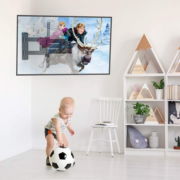 Full Motion TV Wall Mount for Most 26-60 Inch TVs Single Articulating Arms TV Bracket, Hold up to 77lbs, Max 400x400mm, Support Swivel, Tilt, Level Adjustment - Walmart.com