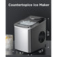 Ice Makers Portable Countertop, 26lbs/24h, 9pcs/6min, w/ 2 Sizes Bullet-Shaped Ice, Self-Cleaning, w/Scoop & Basket for Home, Kitchen, Office, Bar - Walmart.com