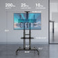 Mobile TV Cart with Height Adjustable AV Shelf Rolling Floor TV Stand for 55-90 Inch Flat TV, Holds up to 200Lbs, Max 800x500mm - Walmart.com