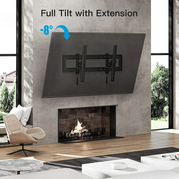 Tilt TV Wall Mount Bracket for Most 50-90 inch TVs, Hold up to 165 lbs, Max 600x400mm, Fits up to 24 Inch Wood Stud Spacing - Walmart.com